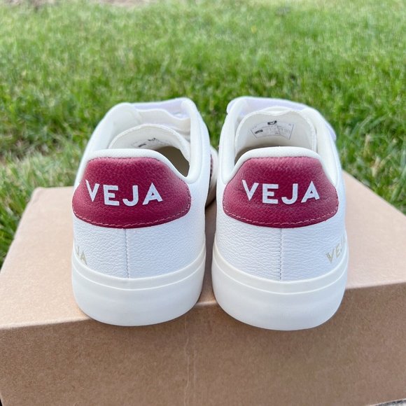 Veja Recife Logo Low Top 3-Lock Sneaker Extra White/ Marsala Womens US 7 EU 38 - Picture 5 of 9